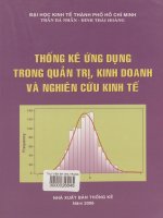 Thống kê ứng dụng trong quản trị, kinh doanh và nghiên cứu kinh tế