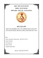 Báo cáo nghiên cứu về chính sách lãi suất của ngân hàng Trung ương anh năm 2011 tới nay