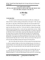 Đề tài Làm thế nào để gây hứng thú cho trẻ trong việc dạy cho trẻ làm quen với chữ cái