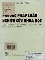 Phương pháp luận nghiên cứu khoa học. Giáo trình dùng cho giáo viên cao học và nghiên cứu sinh