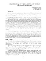 GIẢM THIỂU SỰ CỐ Y KHOA KHÔNG MONG MUỐN TRONG CÁC BỆNH VIỆN