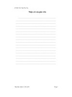 Đề tài Thực trạng sử dụng túi nylon ở Việt Nam hiện nay và những tác hại của nó