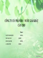 CÔNG TY CỔ  PHẦN BIA – NƯỚC GIẢI KHÁT CẦN THƠ