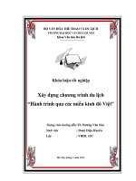 Xây dựng chương trình du lịch hành trình qua các miền kinh đô việt