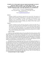 NGHIÊN cứu TỔNG hợp PAMAM CORE DIAMINOBUTAN BẰNG PHƯƠNG PHÁP cổ điển và có hỗ TRỢ VI SÓNG