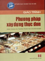 Giáo trình Phương pháp xây dựng thực đơn - Dùng trong các trường THCN