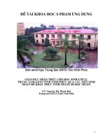 NCKHSPUD_Giáo dục nhận thức cho học sinh lớp 12 Trung tâm GDTX Tỉnh qua các tiết sinh hoạt để khắc phục tình trạng đi học muộn