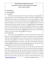 Một số kinh nghiệm giảng dạy giải bài toán bằng cách lập phương trình chuyển động