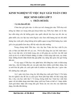 SKKN KINH NGHIỆM VỀ VIỆC DẠY GIẢI TOÁN CHO HỌC SINH GIỎI LỚP 5