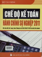 Chế độ kế toán hành chính sự nghiệp 2011
