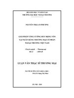 Luận văn: Giải pháp tăng cường huy động vốn tại ngân hàng cổ phần ngoại thương Việt Nam