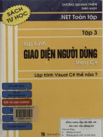NET toàn tập - Tập 3. Lập trình giao diện người dùng theo C#