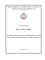 đồ án Xây dựng phần mềm quản lý hồ sơ nhân sự, chấm công, tính lương cho Công ty TNHH Cảng Hải An