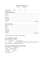 HỢP ĐỒNG CHO THUÊ XE TỰ LÁI