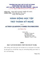 BÀI TẬP MÔN HỌC THAY ĐỔI VÀ PHÁT TRIỂN TỔ CHỨC HỌC TẬP HÀNH ĐỘNG TRỞ THÀNH KỸ NGHỆ.