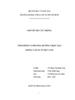 Chuyên đề cây trồng:  TÌNH HÌNH VÀ PHƯƠNG HƯỚNG CHỌN TẠO  GIỐNG CAO SU Ở VIỆT NAM