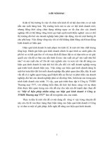 Luận văn: Một số biện pháp nâng cao hiệu quả kinh doanh