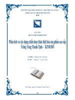 phân tích và xây dựng chiến lược khác biệt hóa sản phẩm cao cấp trăng vàng thanh tịnh của công ty cp kinh đô