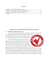 ÁP DỤNG QUẢN lý HACCP tại ACECOOK VIỆT NAM