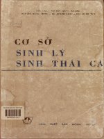 Cơ sở sinh lý, sinh thái cá