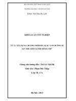 Xây dựng chương trình du lịch con đường di sản thế giới tại thủ đô hà nội