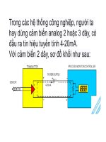 Thiết kế cảm biến  đầu ra 4 20ma