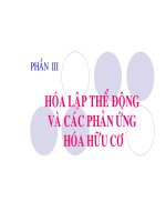 phần III   phản ứng hóa hữu cơ trong lập thể