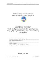 Biện pháp phát triển dịch vụ tại ngân hàng nông nghiệp và phát triển nông thôn chi nhánh trung yên hà nội”