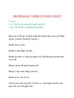 100 tiếng anh PRASAL VERB cơ bản NHẤT