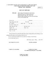 các mẫu đơn TTHC thôi học chuẩn