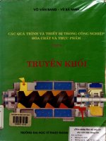 Các quá trình và thiết bị công nghệ hóa chất và thực phẩm -Tập 3. Truyền khối