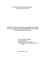 Một số biện pháp nhằm phát huy tính tự giác, tích cực của học sinh trong quá trình bồi dưỡng học sinh giỏi_SKKN GDQP THPT