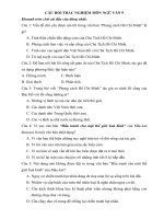 CÂU HỎI TRẮC NGHIỆM MÔN NGỮ VĂN 9