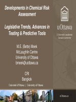 Legislative trends, advances in testing  predictive tools