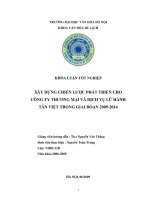 Xây dựng chiến lược phát triển cho công ty thương mại và dịch vụ lữ hành tân việt trong giai đoạn 2009   2014