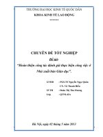 Chuyên đề hoàn thiện công tác đánh giá thực hiện công việc ở Nhà xuất bản Giáo dục