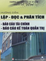 Hướng dẫn lập - đọc và phân tích báo cáo tài chính, báo cáo kế toán quản trị