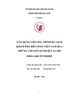 Xây dựng chương trình du lịch khám phá biển đảo việt nam qua những chuyến đánh bắt xa bờ
