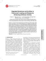 Pegylated dendrimer and its effect in