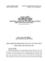 SKKN MỘT SỐ BIỆN PHÁP BỒI DƯỠNG NĂNG LỰC TỔ  CHỨC HOẠT ĐỘNG TRÊN LỚP CHO GIÁO VIÊN