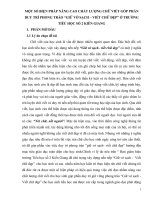 MỘT SỐ BIỆN PHÁP NÂNG CAO CHẤT LƯỢNG CHỮ VIẾT GÓP PHẦN DUY TRÌ PHONG TRÀO “GIỮ VỞ SẠCH – VIẾT CHỮ ĐẸP” Ở TRƯỜNG TIÊỦ HỌC SỐ 2 KIÊN GIANG