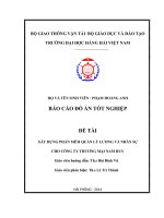 tóm tắt đồ án Xây dựng phần mềm quản lý Nhân sự và Tiền lương tại Công ty TNHH Thương mại Nam Huy