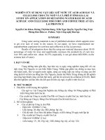 NGHIÊN cứu sủ DỤNG vật LIỆU GIỮ nước từ ACID ACRYLIC và CELLULOSE CHO cây NGÔ và cà PHÊ ở TỈNH GIA LAI