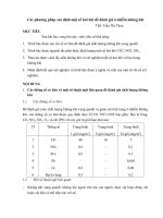 Các phương pháp xác định một số hơi khí để đánh giá ô nhiễm không khí