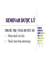 bài giảng SEMINAR dược lý