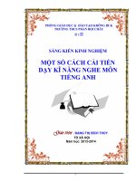 skkn Một số cách cải tiến dạy kĩ năng nghe môn Tiếng Anh