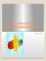 Đề tài thảo luận KTCT:  thực trạng ngành dược nước ta