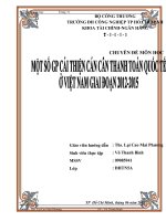 chuyên đề môn học : MỘT SỐ GP CẢI THIỆN CÁN CÂN THANH TOÁN QUỐC TẾ Ở VIỆT NAM GIAI ĐOẠN 20122015
