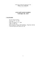 SKKN MỘT SỐ BIỆN PHÁP GIÚP HỌC SINH LÀM TỐT BÀI TẬP LÀM VĂN TRONG CHƯƠNG TRÌNH NGỮ VĂN 8