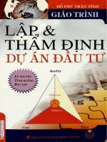 Giáo trình lập và thẩm định dự án đầu tư. Lý thuyết, tình huống, bài tập